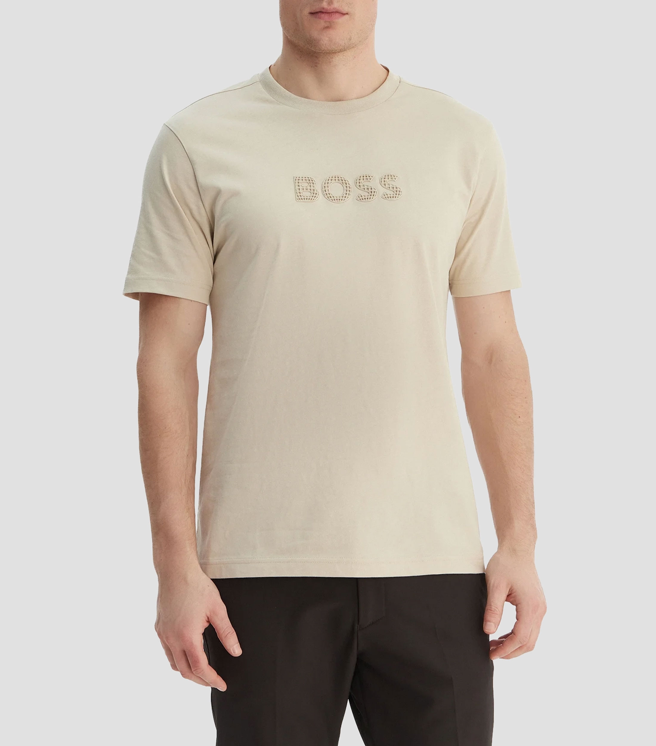 Playera cuello redondo manga corta lisa Hombre
